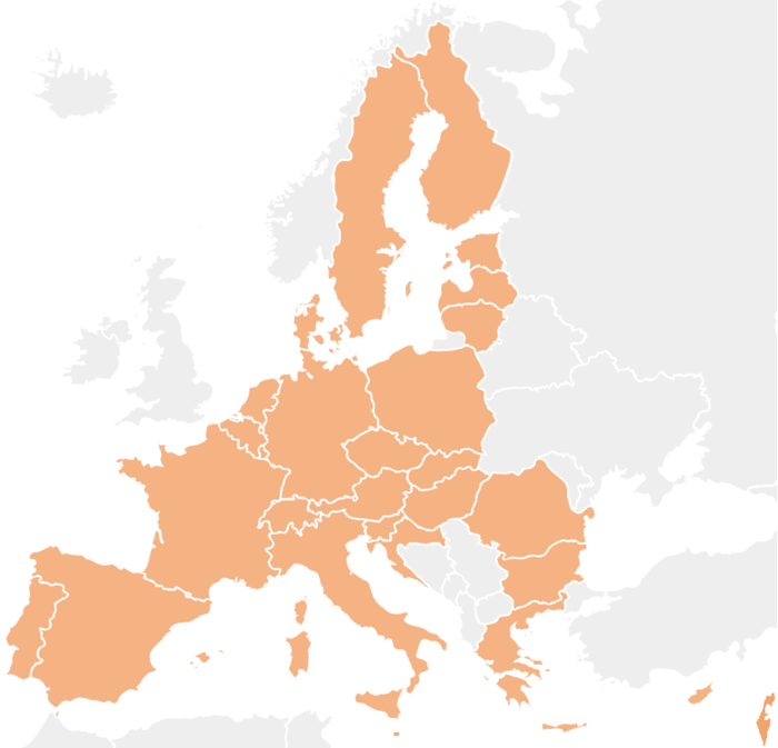 Mappa dei Paesi europei che partecipano a SHARE
